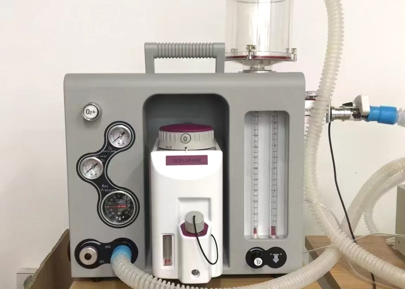 An anaesthesia workstation prepared for dispatch